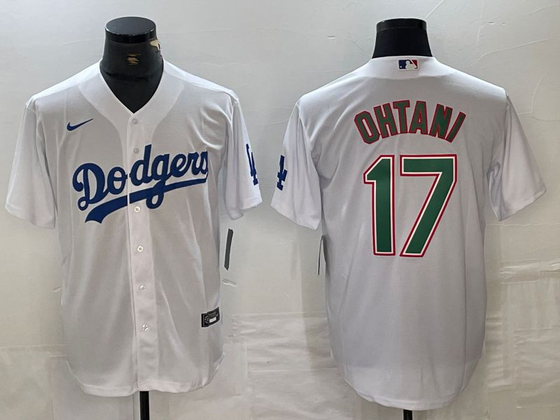 Men Los Angeles Dodgers #17 Ohtani White Nike Game MLB Jersey style 16->los angeles dodgers->MLB Jersey
